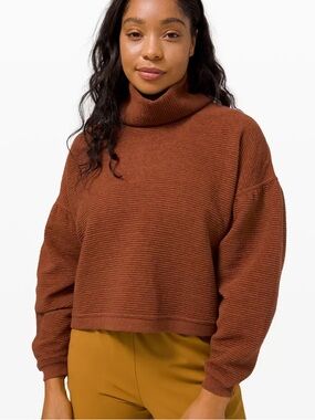 Lululemon Peaceful Moments Pullover - Heathered Ancient Copper